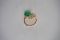 Золотое кольцо с природным изумрудом и бериллами-149